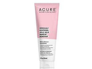 Acure Seriously Soothing Jelly Milk Makeup Remover | 100% Vegan | Milky Formula With Chamomile & Hyaluronic Acid | Moisturizing Finish For Normal To Sensitive Skin | 4 Fl Oz