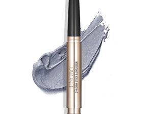 Wismee Eye shadow Stick Makeup Eye Brightener Stick Cream Eye Shadow Pencil Shimmer Eyeshadow Stick for Eye Makeup Cosmetics Christmas Birthday Gift for Women (Silver Gray Shimmer)