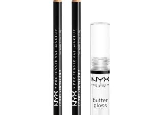 NYX PROFESSIONAL MAKEUP Slim Lip Pencil (Espresso) + Butter Gloss (Sugar Glass