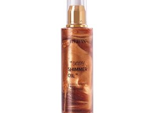 Liyalan Shimmer Body Oil 4 Color Bronze Face Brighten Glow Pearl Highlighter Illuminator body Makeup Shine Glitter Gold Liquid Taning(2.8 Fl Oz/03-Bronze Gold)