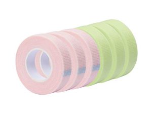 6 Rolls Eyelash Tape Adhesive Fabric Lash Tapes for Eyelash Extension Supply Breathable Micropore Fabric Medical Tape Under Eye Individual Eye Lashes Tools