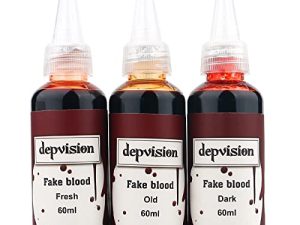 Depvision Fake Blood 2 OZ X 3 Colors Set Fresh Old Dark Wound For Special Effects Wound Waterproof Professional Makeup Artist Skin Illustrator