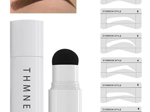 Eyebrow Stamp Stencil Kit Brow Stamp And Shaping Kit One Step Brow Stamp Kit Waterproof Eyebrow Stamp (Dark Brown)