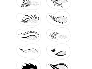Maydear 10pcs Face Painting Stencils Reusable