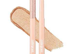 COLORGRAM Milk Bling Shadow - 02 Moon Glow Bling | Pigmented Liquid Glitter Eyeshadow Stick
