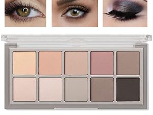 Miniling 10 Colors Eyeshadow Palette Smooth Matte Nude Eyeshadow Makeup Palette with Professional Eyeshadow Brush