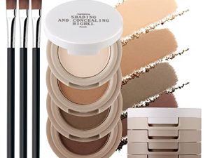 HOSAILY 4 in 1 Color Matte Eyeshadow Palette High Pigmented Natural Nude Eyeshadow Makeup Palette Long Lasting Eyeshadow Palette with Eyeshadow Brush
