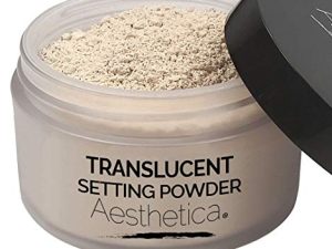 Aesthetica Translucent Setting Powder – Matte Finishing Makeup Loose Setting Powder – Flash Friendly Translucent Powder Foundation - Loose Face Powder Includes Velour Puff