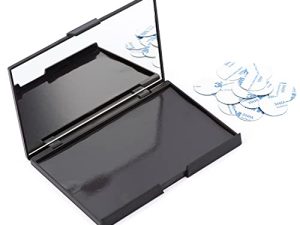 Allwon Empty Magnetic Plastic Eyeshadow Makeup Palette with 15Pcs Adhesive Empty Palette Metal Stickers for Eyeshadow Lipstick Blush Powder