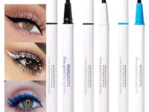 3Pcs White Blue Black Matte Waterproof Colored Eyeliner Liquid Eye Liner Color Set