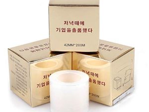4 PCS Disposable Eyebrow Tattoo Plastic Wrap Preservative Film For Professional Eyebrow Lips Permanent Make Up Supplies Wrap Cover Tape Roll (4 Rolls Preservative Film)