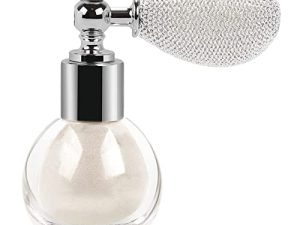 Body Glitter Spray Highlighter Powder Spray Glitter Shimmer Sparkle High Gloss Makeup Glitter Body Spray for Hair Face and Body Cosmetic - Pearl White