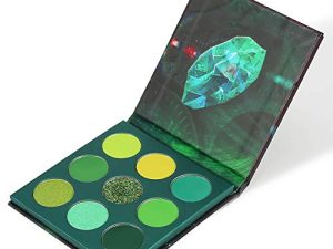 Docolor Eyeshadow Palette 9 Colors Gemstone Shadow Palette Highly Pigmented Mattes Shimmers Naked Smokey Glitter Cream Colorful Powder Blendable Long Lasting Waterproof Makeup Palette-Green