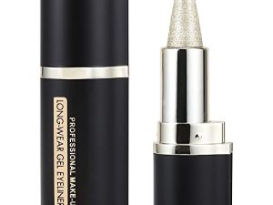 Boobeen Eyeliner Pencil - Black Eyeliner Pen Gel - Quick Drying Formula Eye Liner - Waterproof Smudge-proof All Day Eyeliner Makeup - Long Lasting Create Statement Eye Look (Silver)