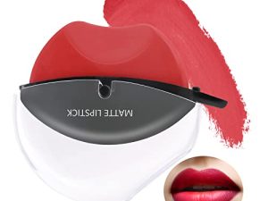 Boobeen Matte Lipstick Velvet Lip Makeup Long Lasting Non-stick Cup Lip Gloss - Lip Shape Lipstick