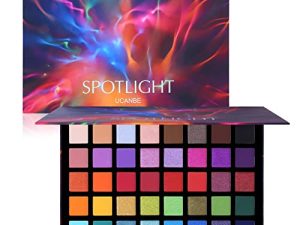 UCANBE Spotlight Eyeshadow Palette Professional 40 Color Eye Shadow Matte Shimmer Makeup Pallet Highly Pigmented Colorful Powder Long Lasting Waterproof Eye Shadow