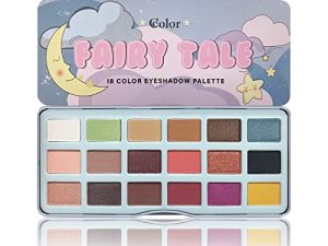 Ccolor Fairy Tale - 18 Color Eyeshadow Palette - Highly Pigmented - Neutral Nudes Bright Colorful Eye Shadow - Long Lasting - Makeup Palette