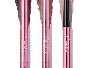 CUTEBEY Eyeshadow Stick 3PCS Eyeshadow Stick Set with Cream Formula Glide on Smoothly and Easy to Blend