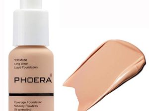 30ml PHOERA Foundation Full Coverage Foundation Flawless Concealer Foundation Matte Oil Control Concealer Long Lasting Moisturizing Base Liquid Cover Cream Colour Changing Foundation for women&girls