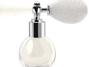 Highlighter Powder Spray,Glitter Spray Shimmer Spray Sparkle Spray High Gloss Powder Glitter Highlighter Makeup Spray for Face Body Hair Cosmetic-01 Pearl White