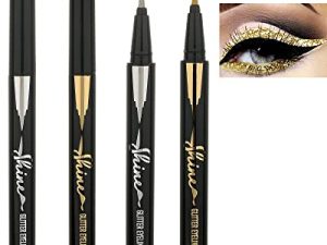 Shimmer Liquid Eyeliner- 2 Colors Metallic Pearlescent Satin Glitter Colorful Sparkling Eye Liner Eyeshadow Pen