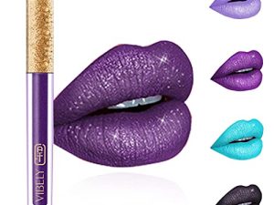 Edanta Kilshye Matte Lipstick Long Lasting Waterproof Liquid Lipsticks Glitter Cream Lip Gloss High Pigment Lipstick Non Stick Cup Lip Makeup for Women and Girls Pack of 1 (Purple 11)