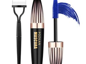 Waterproof Blue Color Mascara with Eyelash Comb Set
