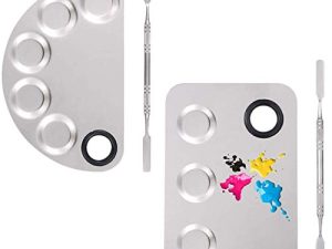 TIHOOD 2PCS 5-well / 3-well Makeup Palette with Spatula