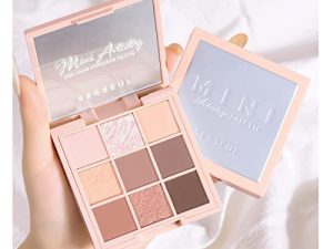Serseul 9 Colors Eyeshadow Palette Eye Shadow Palette Shimmer and Matte Highly Pigmented Eye Makeup Palette