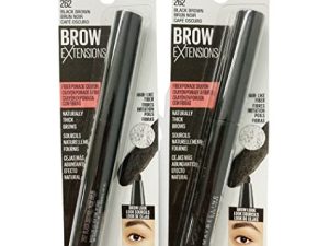 Pack of 2 Maybelline New York Brow Extensions Fiber Pomade Crayon Eyebrow Makeup