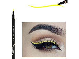 DNM Cat Eye Makeup Waterproof Neon Colorful Liquid Eyeliner Pen Make Up Comestics Long-lasting Black Eye Liner Pencil Makeup Tools (yellow)
