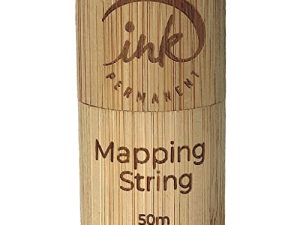 Ink Permanent [Large 50 Meters - 165 Feet] Premium White Bamboo Pre-Inked Mapping String Fine Thread Pre-Inked Microblading String for Brow Mapping for Permanent Makeup