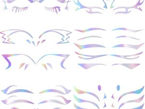 ANCIRS 6 Pack Holographic Stickers for Eye Makeup
