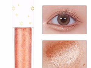 Geeneiya Korean Makeup Glitter Eyeshadow Liquid Eye Shadow Gold Bling Eyeliner