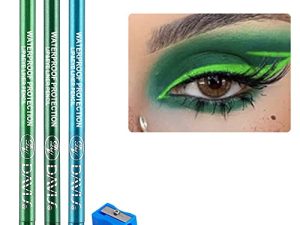 3 Colors Matte Eyeliner Pen Set With Pencil Sharpener