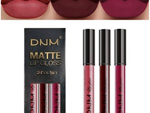 3Pcs Dark Red Purple Matte 24 hour Liquid Lipstick Sets