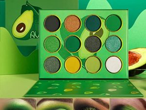 Afflano Highly Pigmented Green Eyeshadow Palette Grinch Christmas Makeup for Hazel Eyes