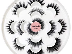 Veleasha Eyelashes 7 Styles Faux Mink Lashes for Makeup Handmade Soft Thick Lashes Reusable Black Color Fluffy Mixed 5D False Eyelashes | Mixed …