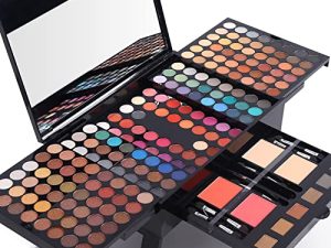 Professional Makeup Kit for Women Full Kit with Mirror All In One Makeup Gift Set for Teens 180 Color Eyeshadow Palette 2 Blush 2 Powder 1 Eyeliner 4 Eyebrow Make Up Sets Matte Shimmer Mixing Pallet Eye Shadow