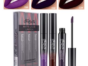 MAEPEOR Matte Liquid Lipstick Set 3PCS Velvety Lip Gloss Kit Long-Lasting Wear Non-Stick Cup and Not Fade Lipstick Makeup Set for All Skin Underton (3Colors Set 08)