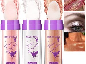 NewBang Polvo De Hadas Fairy Highlighter Blush Powder Stick High Gloss Shine Body Brighten Glitter Shimmer Natural Three-dimensional Sparkle Patting Powder for Face Eyes Lips Hair Body Glow Makeup