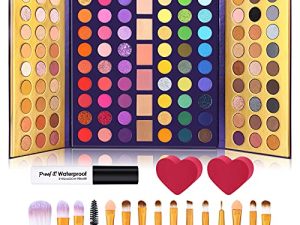 UCANBE 5pcs Eyeshadow Makeup Set -114 Shades MIRROR Eye Shadow Palette
