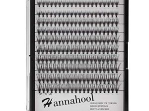 Hannahool 200Pcs 20Roots Individual False Lashes Mixed 8-10-12-14mm/9-11-13-15mm/10-12-14-16mm/16-18mm/18-20mm 0.07 Thickness Natural Cluster Lashes Makeup Volume Eye Lashes Extensions (8-10-12-14mm)