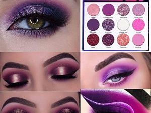 Glitter Purple Pink White Eye Eyeshadow Makeup Palette Pallets