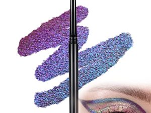 FANXITON Eyeliner Pencil Blue Eyeliner Green Purple Shifting Colors Glitter Waterproof Eyeliner Pen mermaid makeup
