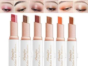 BeautyZ 6Pcs Eye Shadow Stick Two-Tone Eyeshadow Stick Waterproof Gradient Matte Glitter Makeup Eye Shadow Pen Lazy Eyeshadow Makeup Novice