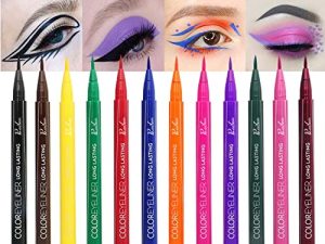 Rechoo 12 Colors Matte Liquid Eye liner Set for Eye Makeup
