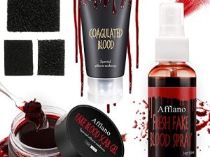 Afflano Fake Blood Halloween Makeup Kit 6 Pcs