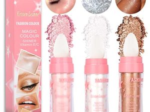 3 Pack Polvo De Hadas Maquillaje Face Highlighter Makeup Body Shimmer Fairy Highlight Patting Powder