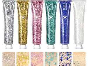 6 Pack Body Glitter Gel Face Glitter for Body